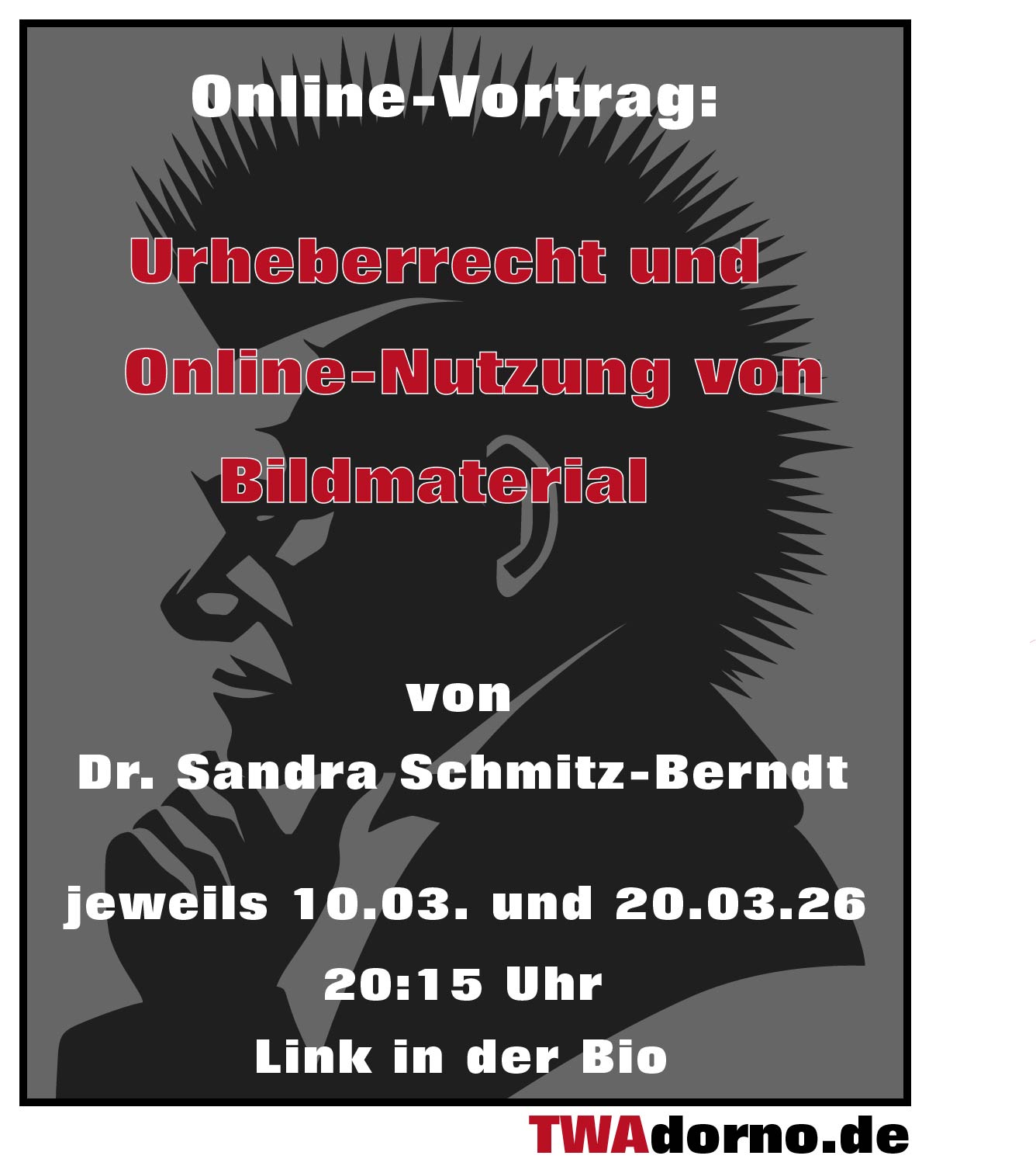Plakat: Urheberrecht und Onlinenutzung von Bildmaterial (Termin 2)